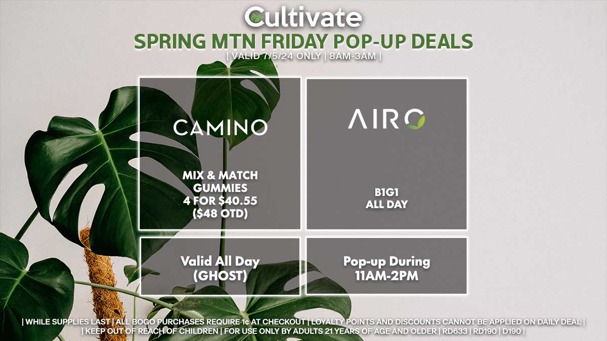 Camino Airo Las Vegas Cultivate Spring Mountain Pop-ups