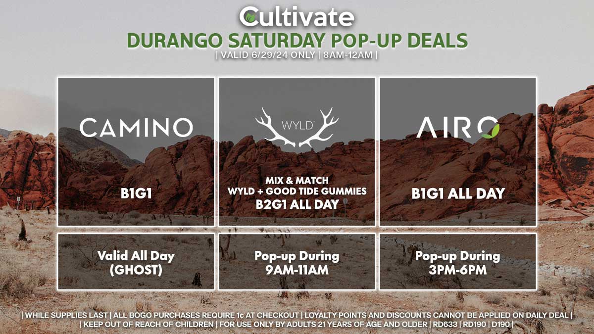 Camino Wyld Airo Las Vegas Cultivate Durango