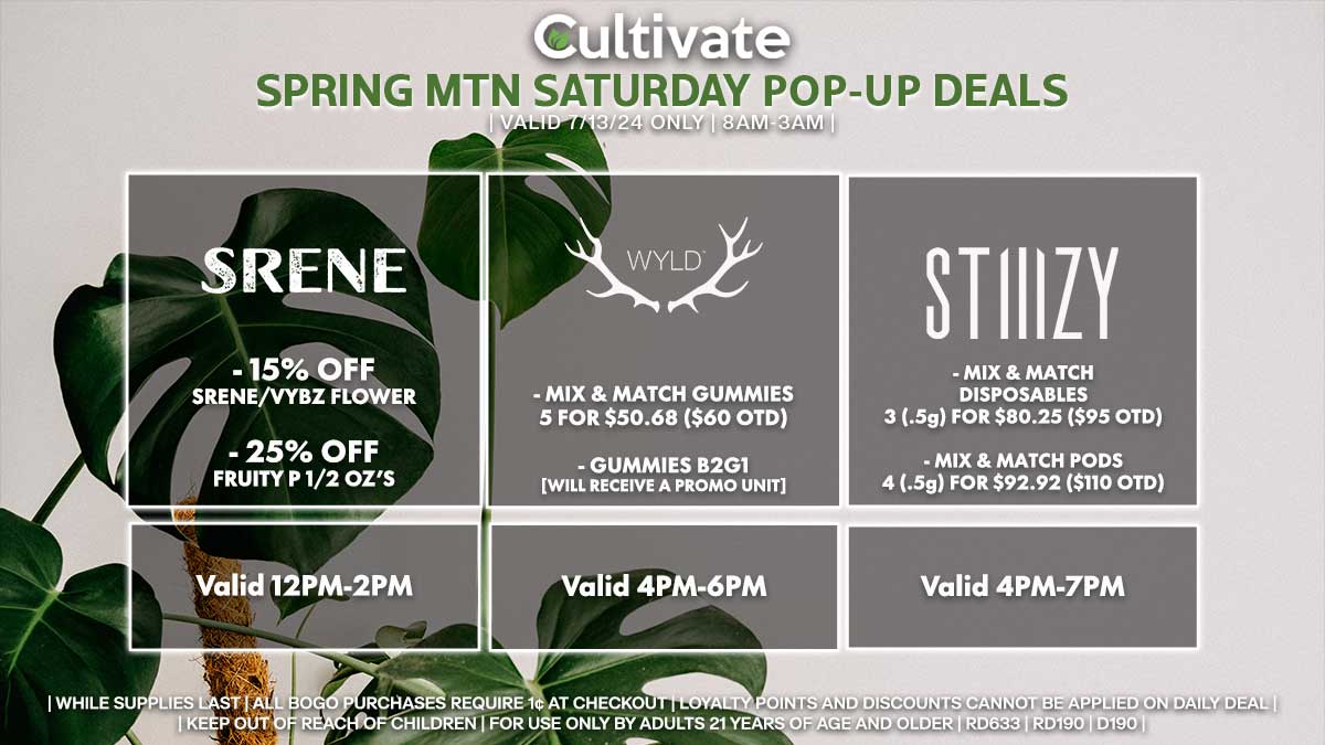 Srene Wyld Stiiizy Las Vegas Cultivate Spring Mountain Pop-ups