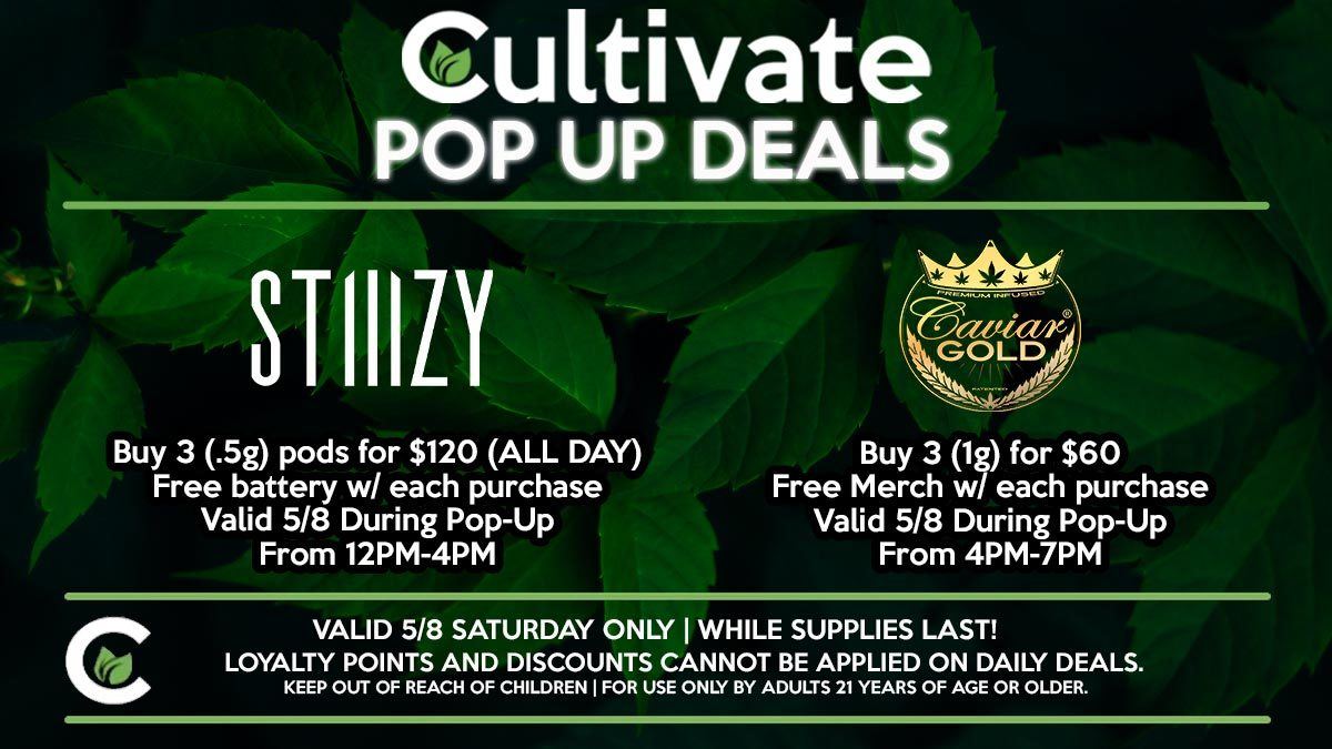 Cultivate Las Vegas Dispensary Tailgate Promo 8/14