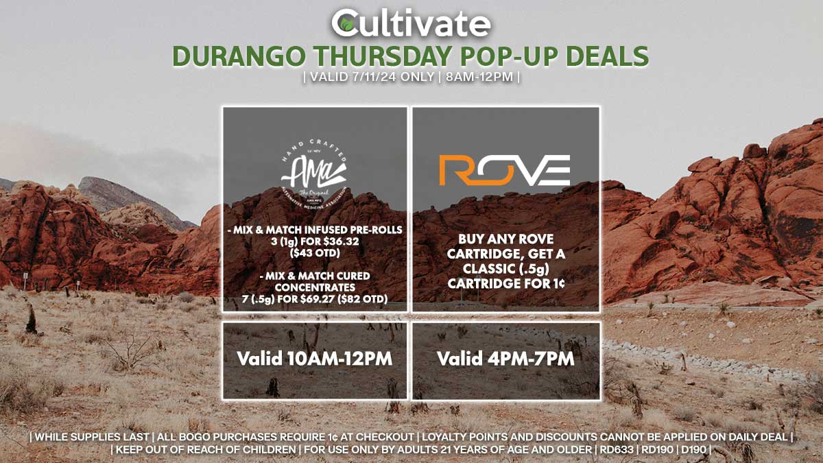 AMA Rove Pop-up Las Vegas Cultivate Durango