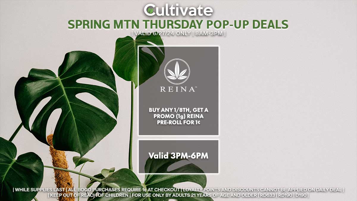 Reina Las Vegas Cultivate Spring Mountain Pop-ups